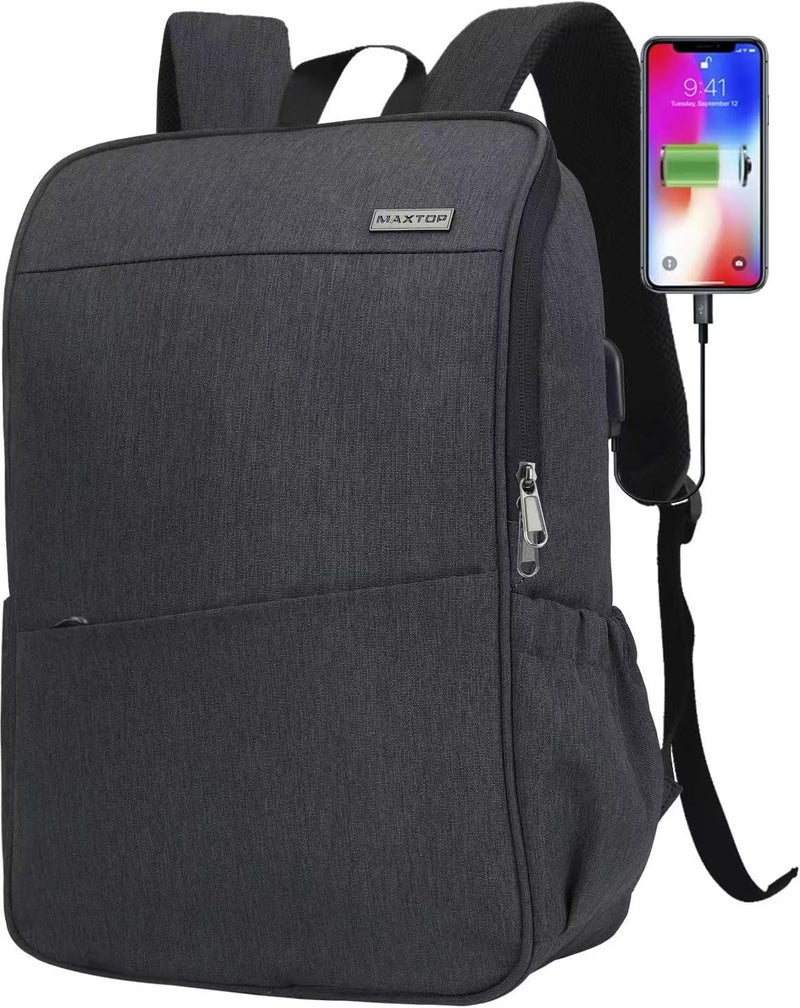 MAXTOP Laptop Backpack for Women Men College Bookbag Business Travel Backpack Water Resistant Computer Backpack with USB Charging Port Fits 15.6 Inch Laptop - Image 1